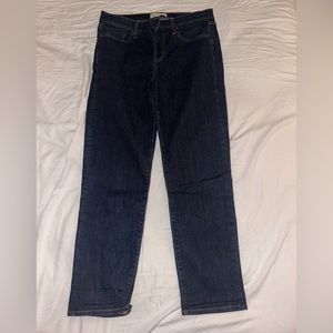 Gap dark blue Tall slim cropped jeans.